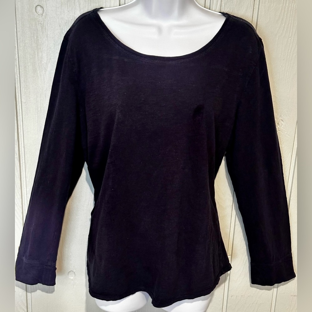 LOFT 100% Cotton Classic Black Long Sleeve Tee - FINAL PRICE